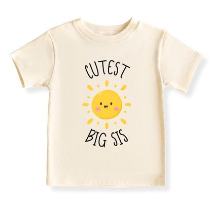Cutest Big Sis T-Shirt, Sister Matching Baby Bodysuit