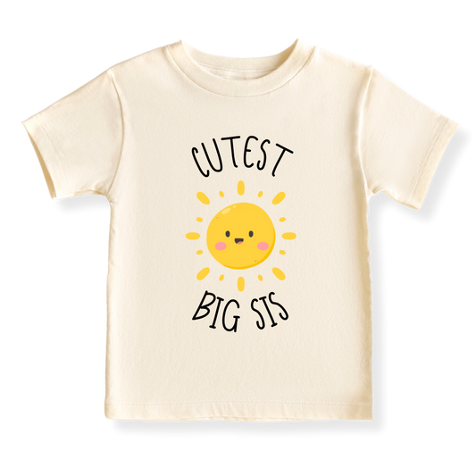 Cutest Big Sis T-Shirt, Sister Matching Baby Bodysuit