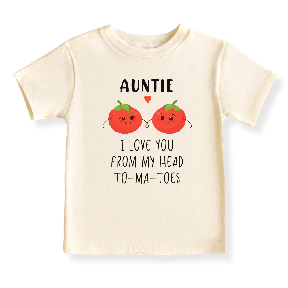I Love You from My Head To-ma-toes Tomato Baby Bodysuit - Auntie Gift Graphic Tee