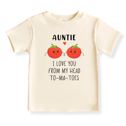 I Love You from My Head To-ma-toes Tomato Baby Bodysuit - Auntie Gift Graphic Tee