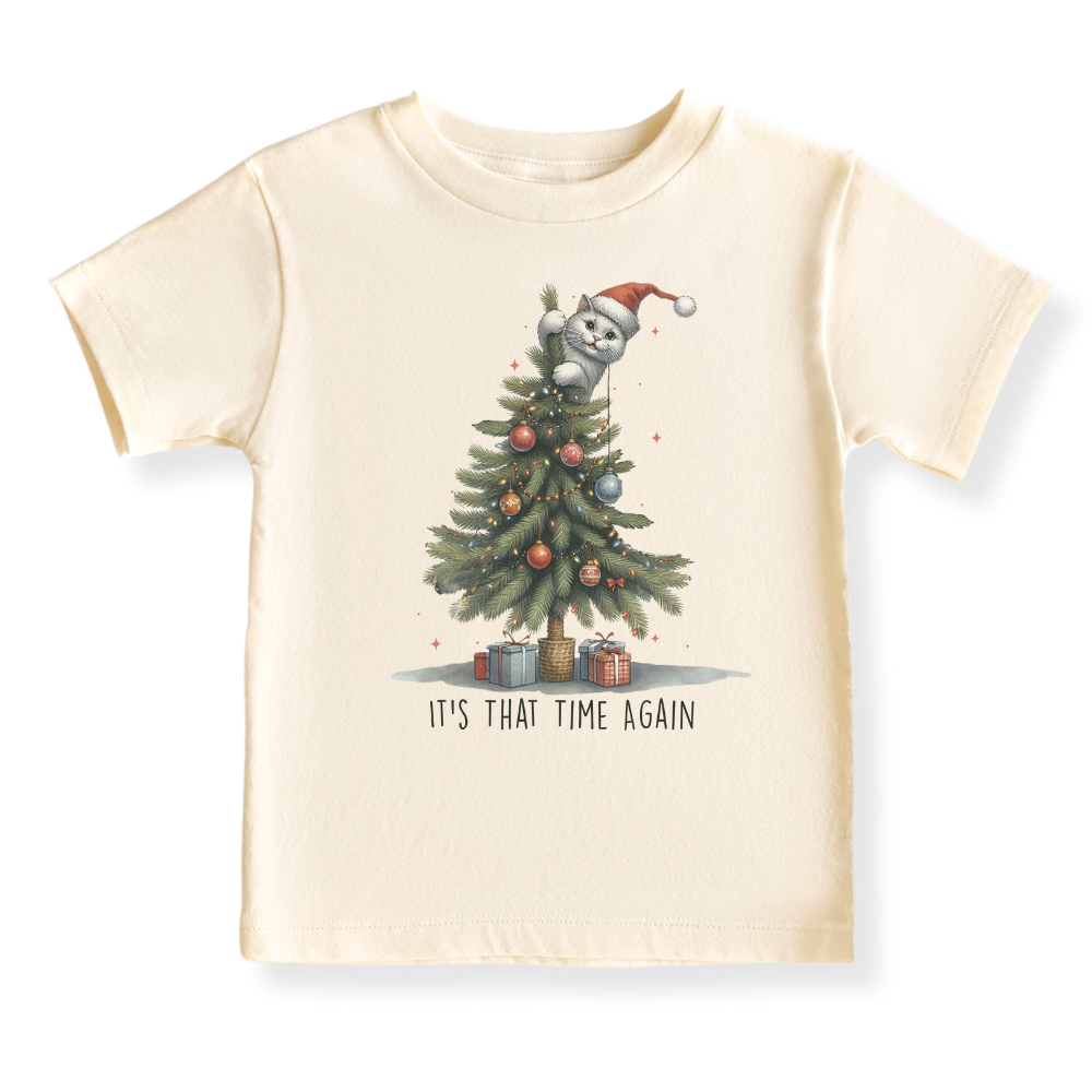 It's that time again Funny Cat Christmas Baby Bodysuit, Kids & Toddler T-Shirt – Cat Xmas Outfit
