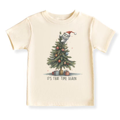 It's that time again Funny Cat Christmas Baby Bodysuit, Kids & Toddler T-Shirt – Cat Xmas Outfit