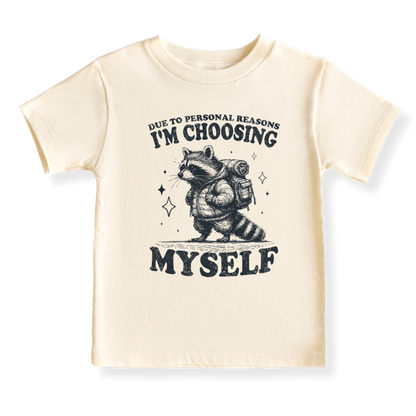 Funny Racoon Baby Bodysuit Self Care Tshirt for Kids Toddler Tee