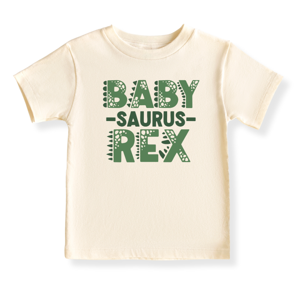 Baby Saurus Baby Bodysuit Tshirt for Kids, Dino Birthday Outfit for Boys Shirt, Dinosaur Tshirt T-Rex