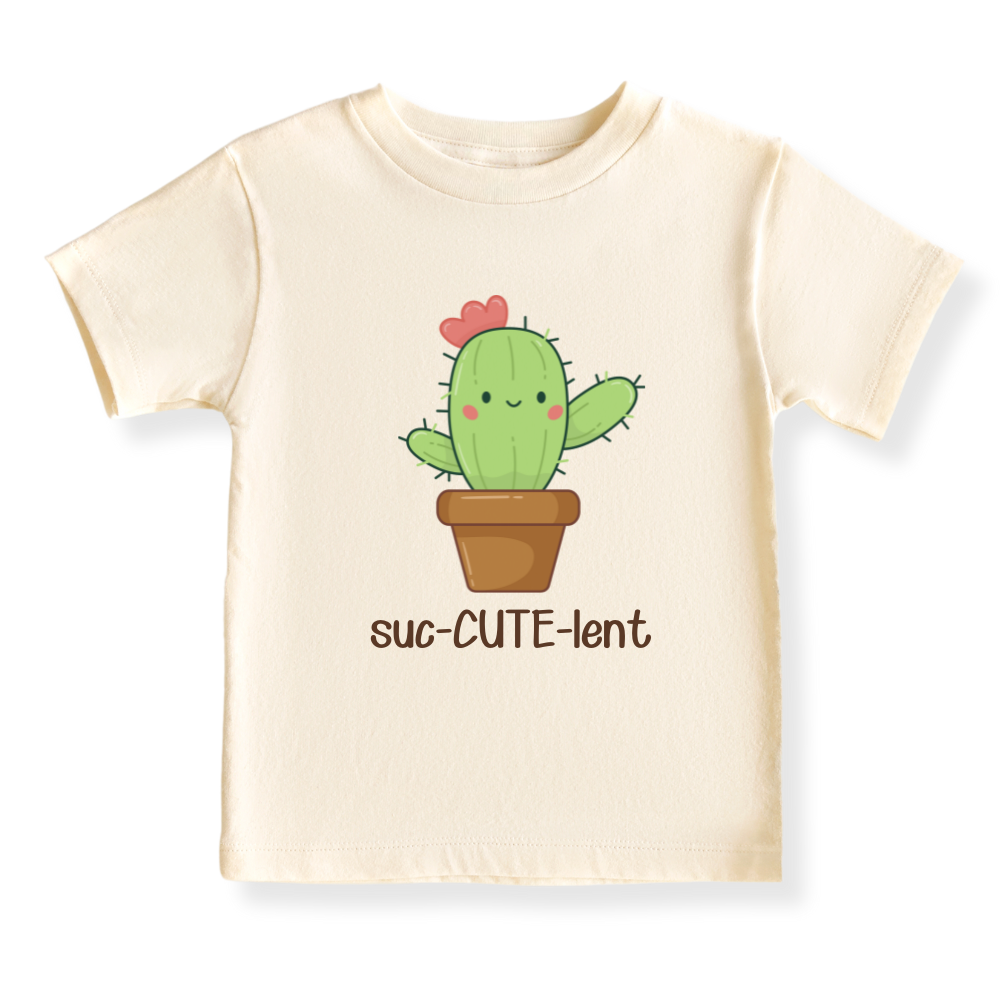 Suc-CUTE-lent Baby Bodysuit, Cute Succulent Girls Tee