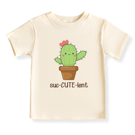 Suc-CUTE-lent Baby Bodysuit, Cute Succulent Girls Tee