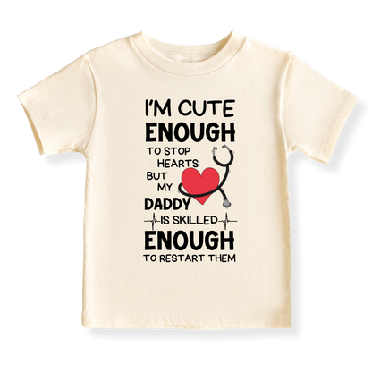 Heart Surgeon Tshirt Gift for Dad, Cute Baby Bodysuit, Heart Doctor Shirt for Kids Toddler Tee