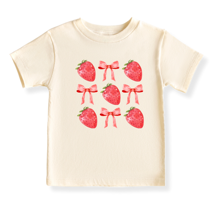 Cute Strawberries & Bows Baby Bodysuit, Newborn & Kids Tshirt, Strawberries Sweatshirt