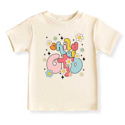Child of God Baby Bodysuit Retro Flower Tshirt for Kids Toddler Tee Cute Baby Gift for Baby Girl Outfit