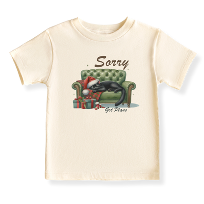 Sorry Got Plans Cat Christmas Baby Bodysuit Funny Tshirt for Kids Toddler Tee Christmas Gift for Baby Clothes