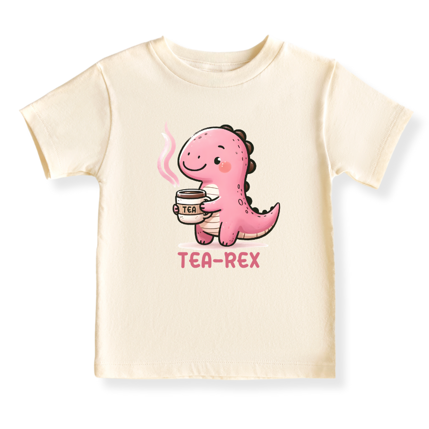 Tea-Rex Baby Bodysuit – Cute Dinosaur Kids T-Shirt & Toddler Tee, Dinosaur Sweater