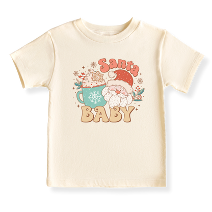 Christmas Santa Baby Bodysuit Cute Tshirt for Kids Toddler Tee Christmas Gift for Baby Clothes
