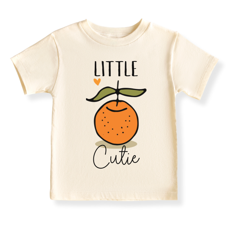 Cute Orange Little Cutie Baby Bodysuit, Newborn & Kids Tshirt, Cutie Sweatshirt