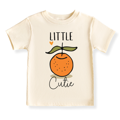 Cute Orange Little Cutie Baby Bodysuit, Newborn & Kids Tshirt, Cutie Sweatshirt