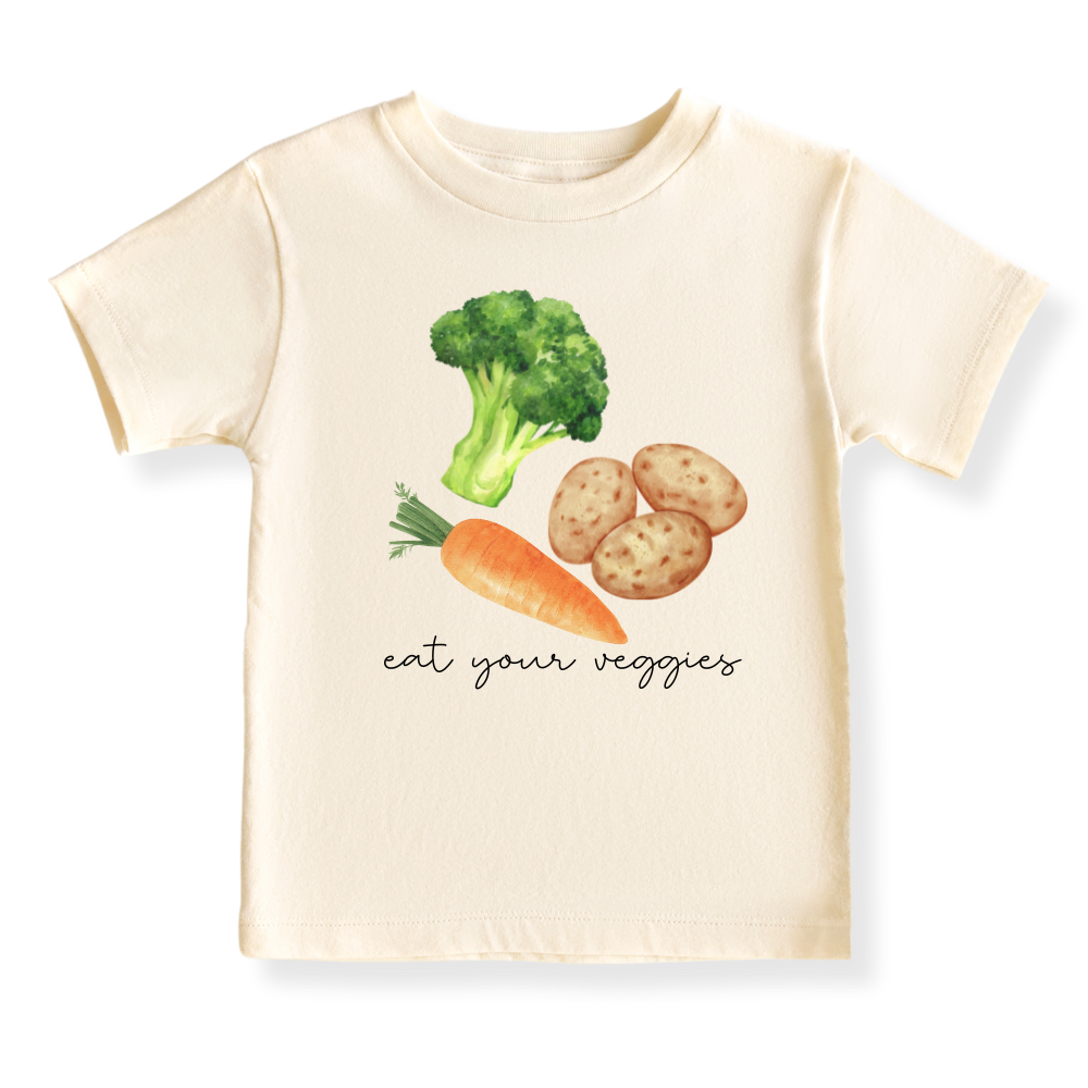 Eat Your Veggies Cute Baby Bodysuit, Kids & Toddler T-Shirt – Vegeterian Outfit Vegan Baby Clothes
