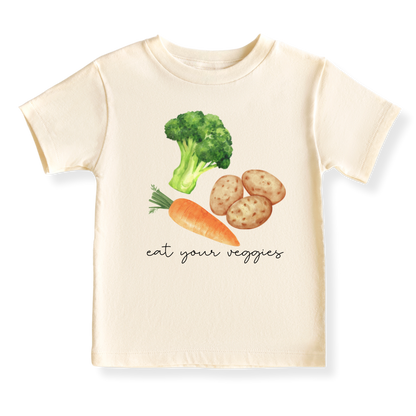 Eat Your Veggies Cute Baby Bodysuit, Kids & Toddler T-Shirt – Vegeterian Outfit Vegan Baby Clothes