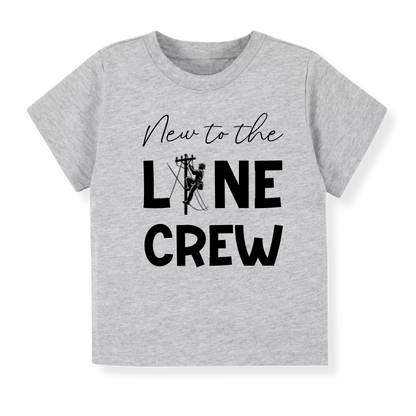 Baby Bodysuit, Kids & Toddler T-Shirt – 'New to the Line Crew' Utility & Lineman-Themed Baby Clothes