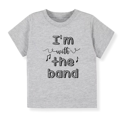 Baby Bodysuit, Kids & Toddler T-Shirt – 'I'm with the Band' Music Outfit Concert Baby Clothes for Boys, Girls