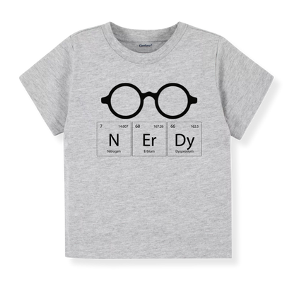 NERDY Periodic Table Funny Science Themed Outfit for Baby Bodysuit, Kids & Toddler Tsshirt