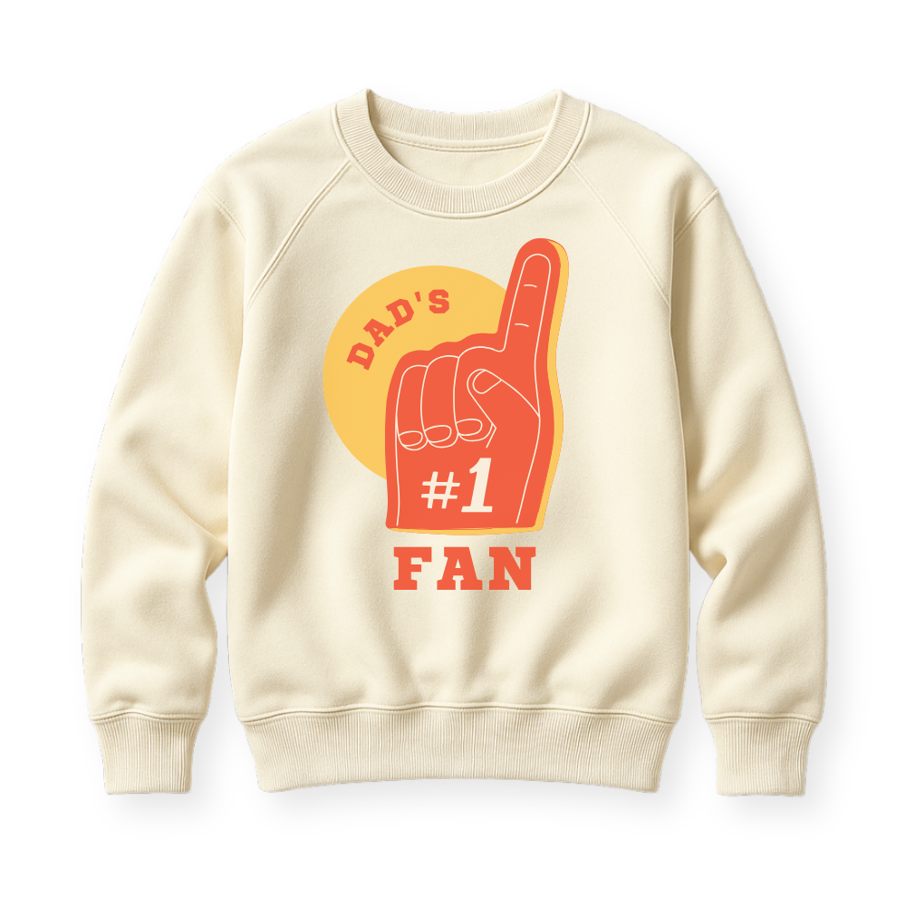 Dad's #1 Fan Baby Bodysuit, Toddler, Kids Tshirt & Sweater for Children Outfit - Gift for Dad