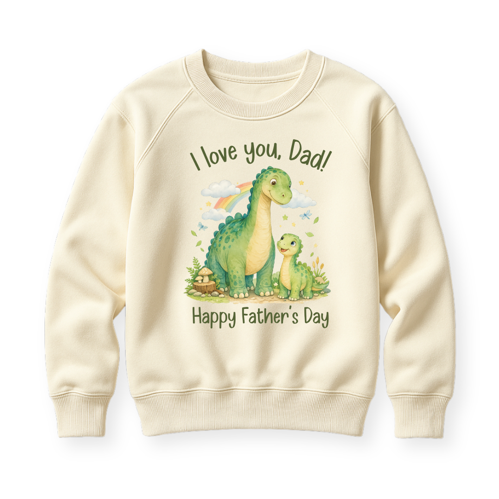 I Love You Dad - Happy Father's Day Dinosaur Baby Bodysuit - Family Outfit