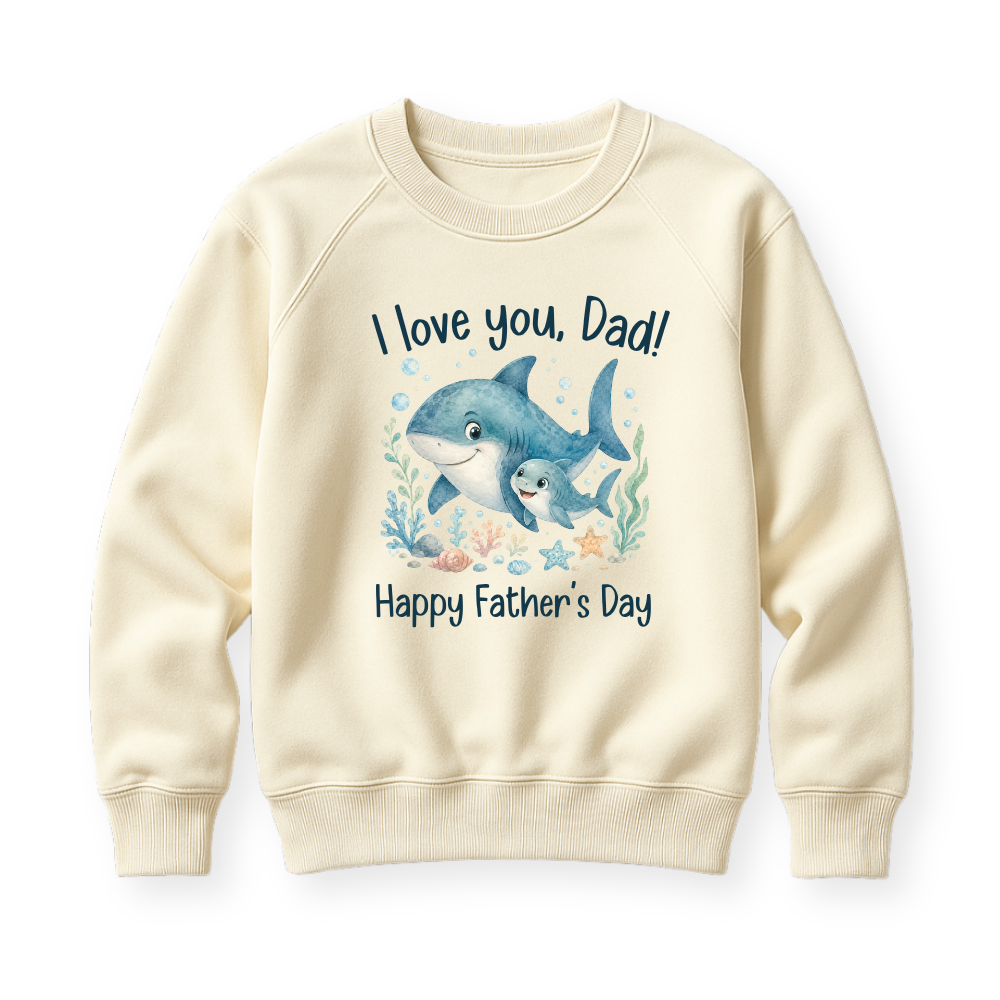 I Love You Dad - Happy Father's Day Shark Baby Bodysuit - Family Outfit