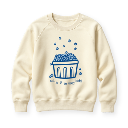 Meet Me at the Farmers Market Blueberry Basket Shirt – Baby Onesie | Toddler & Kids Tee | Unisex Summer Outfit