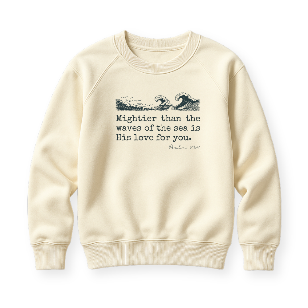 Mightier Than The Waves of The Sea is His Love for You - Baby Onesie, Toddler, Kids & Adult T-Shirt