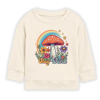 Retro Mushroom Rainbow Baby Bodysuit – Stay Weird Kids T-Shirt & Toddler Tee – Fun & Unique Outfit