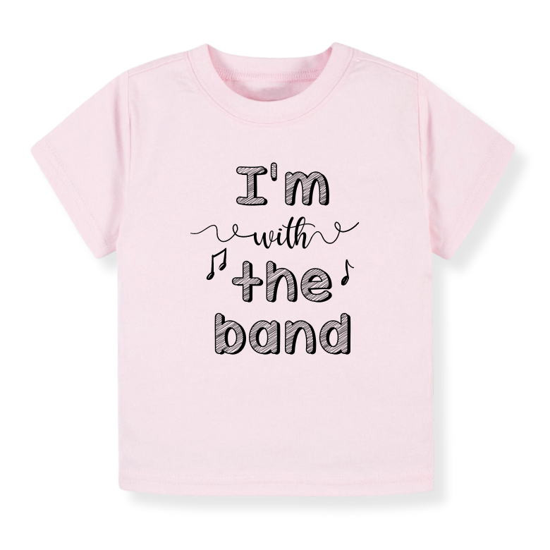 Baby Bodysuit, Kids & Toddler T-Shirt – 'I'm with the Band' Music Outfit Concert Baby Clothes for Boys, Girls