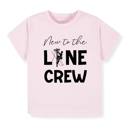 Baby Bodysuit, Kids & Toddler T-Shirt – 'New to the Line Crew' Utility & Lineman-Themed Baby Clothes
