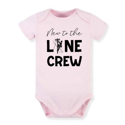Baby Bodysuit, Kids & Toddler T-Shirt – 'New to the Line Crew' Utility & Lineman-Themed Baby Clothes