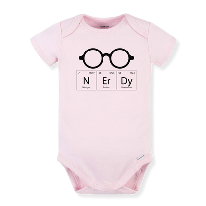 NERDY Periodic Table Funny Science Themed Outfit for Baby Bodysuit, Kids & Toddler Tsshirt