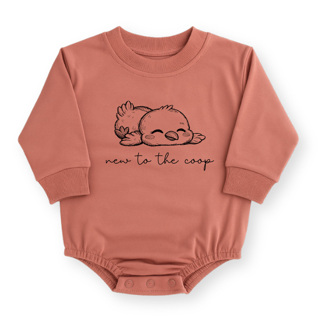 New to The Coop Baby Romper - Cute Chicken Cotton Baby Bodysuit