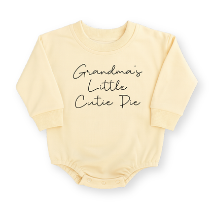 Grandma's Little Cutie Pie Baby Romper - Cotton Baby Bodysuit
