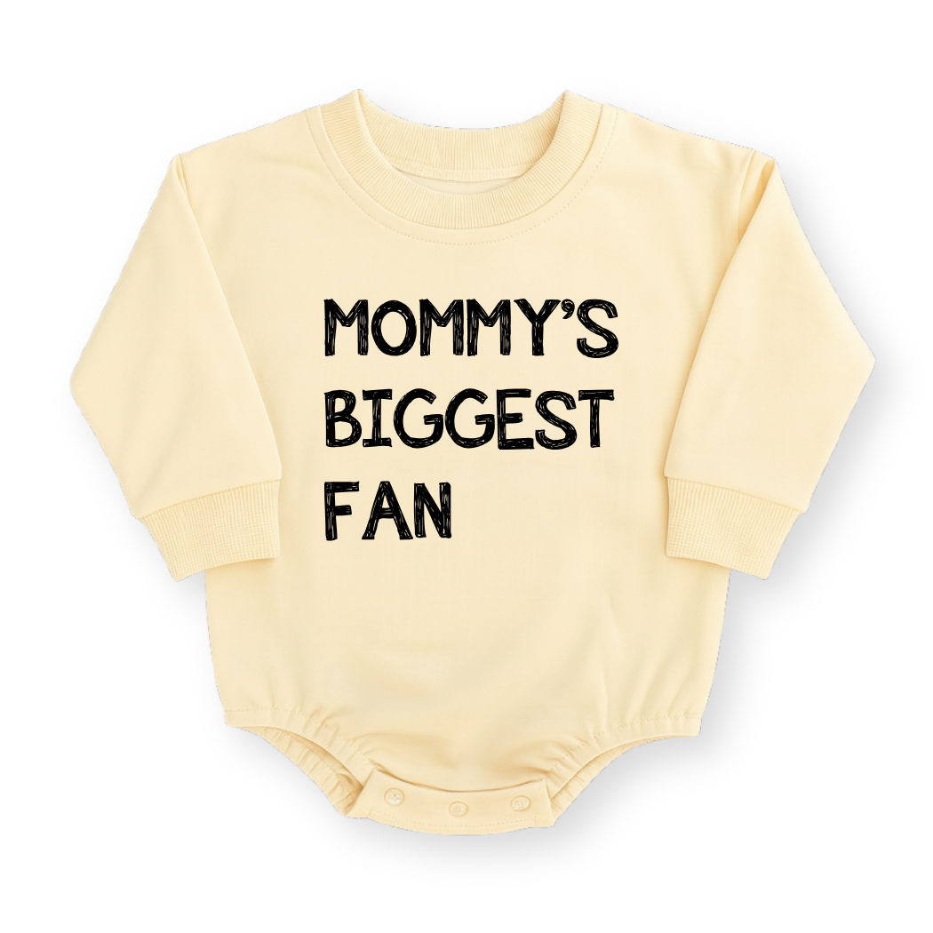 Mommy's Biggest Fan Baby Romper - Cotton Baby Bodysuit