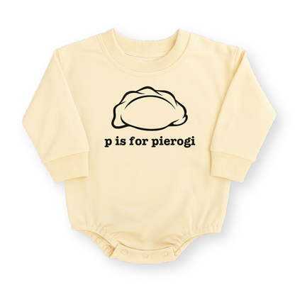 P is for Pierogi Baby Romper - Cotton Baby Bodysuit