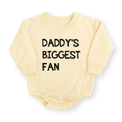 Daddy's Biggest Fan Baby Romper - Cotton Baby Bodysuit