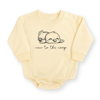 New to The Coop Baby Romper - Cute Chicken Cotton Baby Bodysuit
