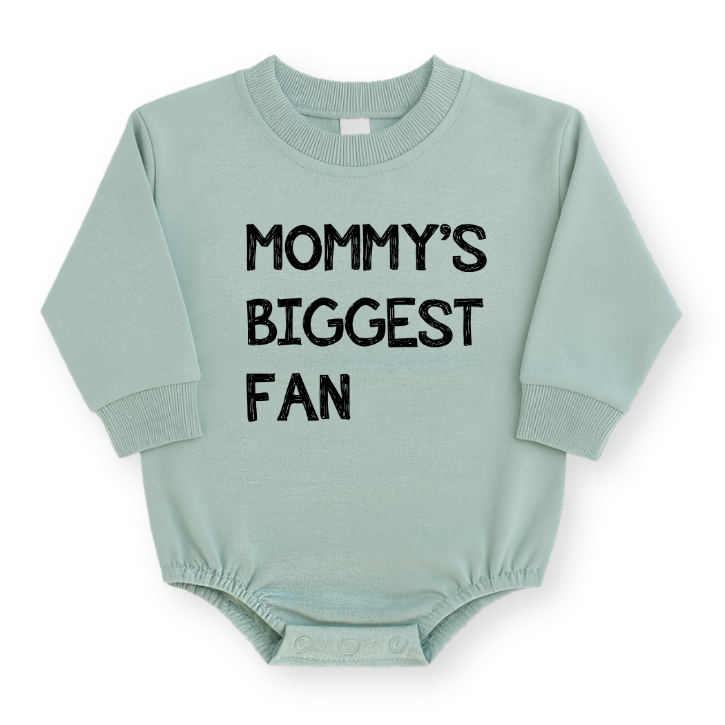 Mommy's Biggest Fan Baby Romper - Cotton Baby Bodysuit
