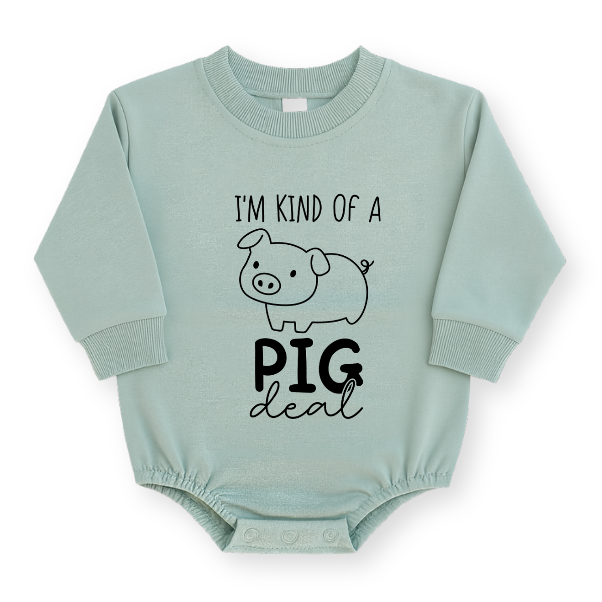 I'm Kind of a Pig Deal Baby Romper - Cute Pig Cotton Baby Bodysuit