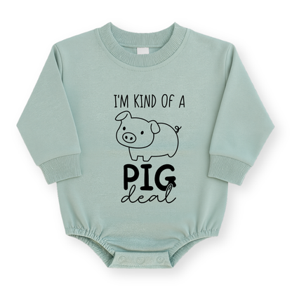 I'm Kind of a Pig Deal Baby Romper - Cute Pig Cotton Baby Bodysuit