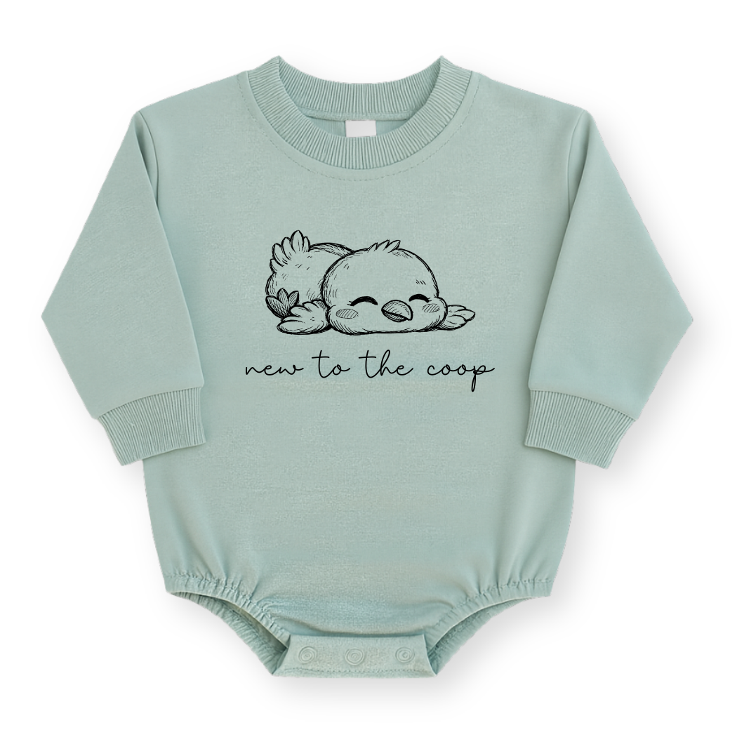 New to The Coop Baby Romper - Cute Chicken Cotton Baby Bodysuit