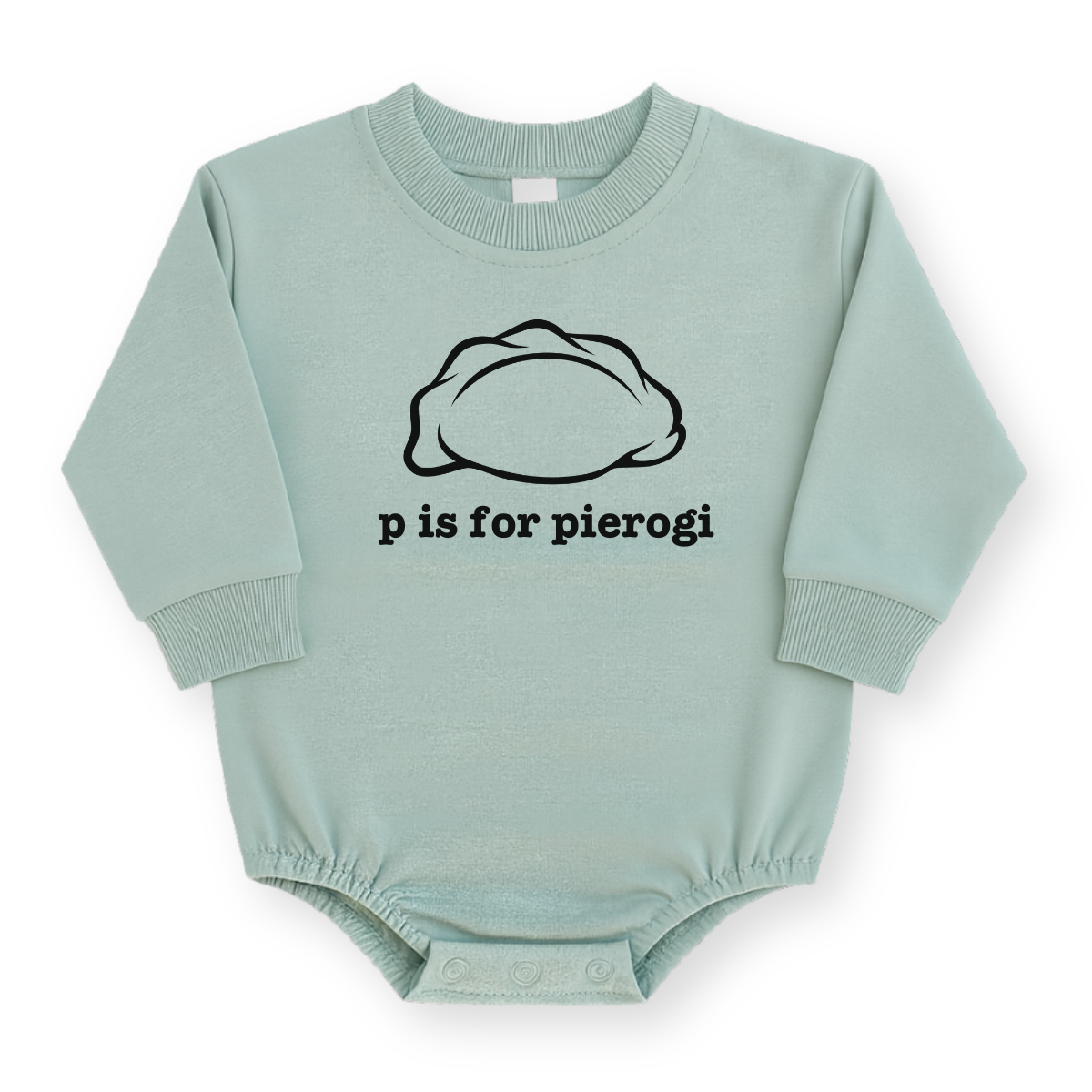 P is for Pierogi Baby Romper - Cotton Baby Bodysuit
