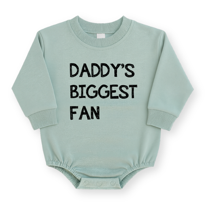 Daddy's Biggest Fan Baby Romper - Cotton Baby Bodysuit