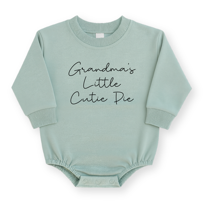 Grandma's Little Cutie Pie Baby Romper - Cotton Baby Bodysuit