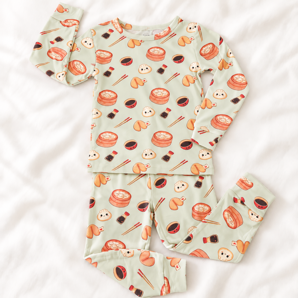 Dumpling Baby Sleepwear, Bamboo 2-Way Zip Romper