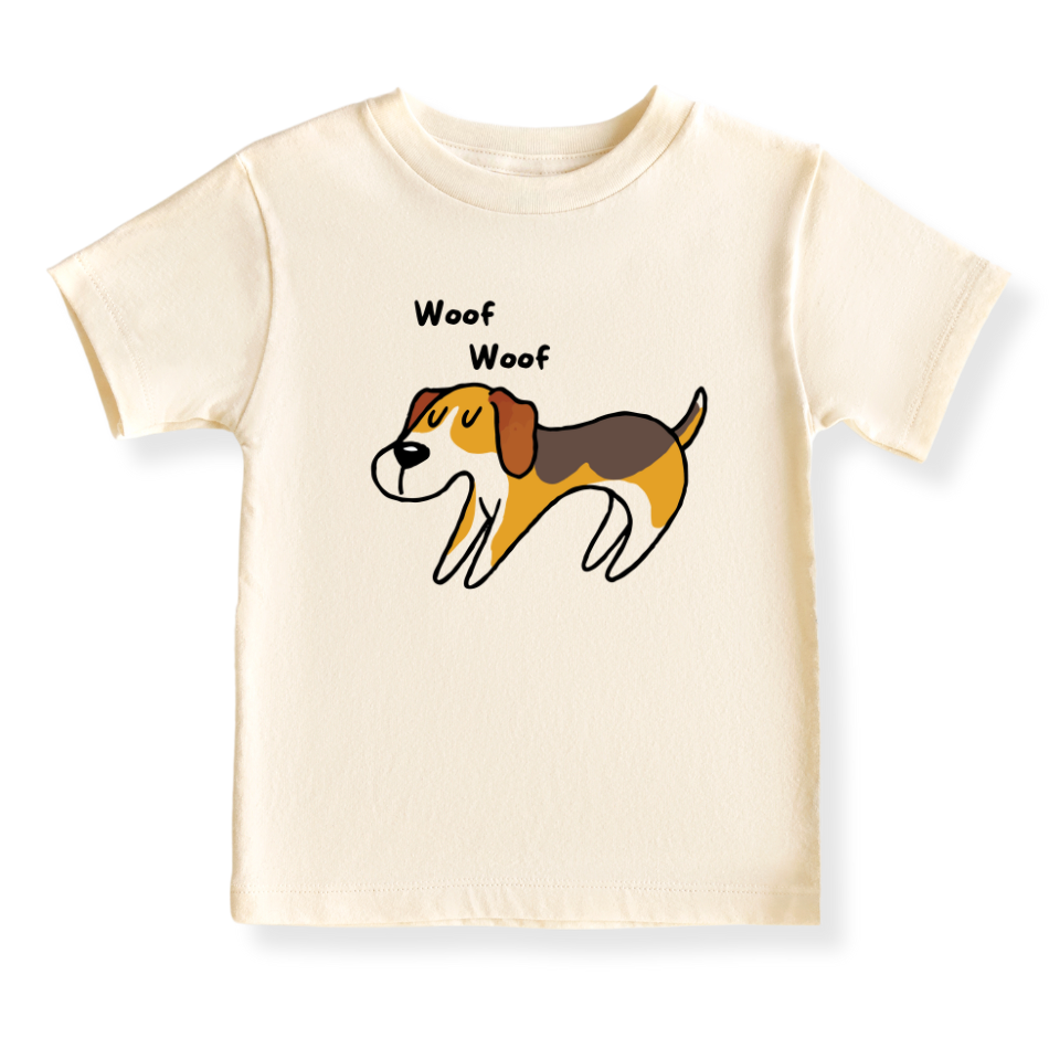 Cute Dog Baby Bodysuit Woof Woof Tshirt for Kids Toddler Tee Dog Lovers Gift