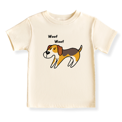 Cute Dog Baby Bodysuit Woof Woof Tshirt for Kids Toddler Tee Dog Lovers Gift