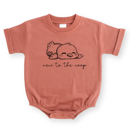 New to The Coop Baby Romper - Cute Chicken Cotton Baby Bodysuit